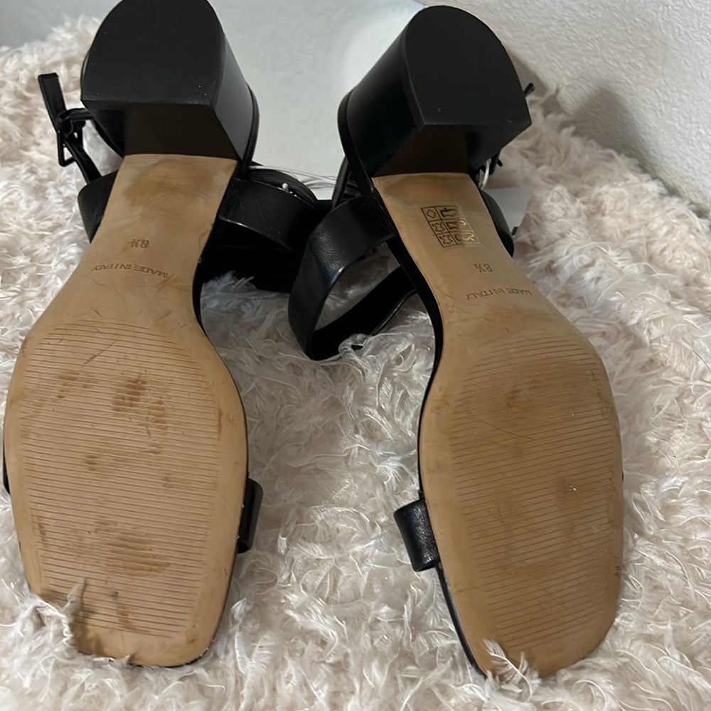 Everlane Double Strap Block Heel Sandal in Black - Picture 9 of 14